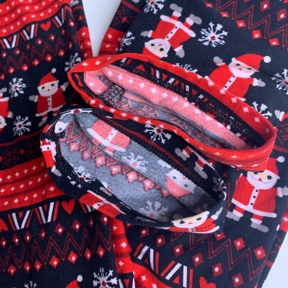 Just One Soft Cozy Stretch Winter Santa Legging Large - Picture 6 of 6